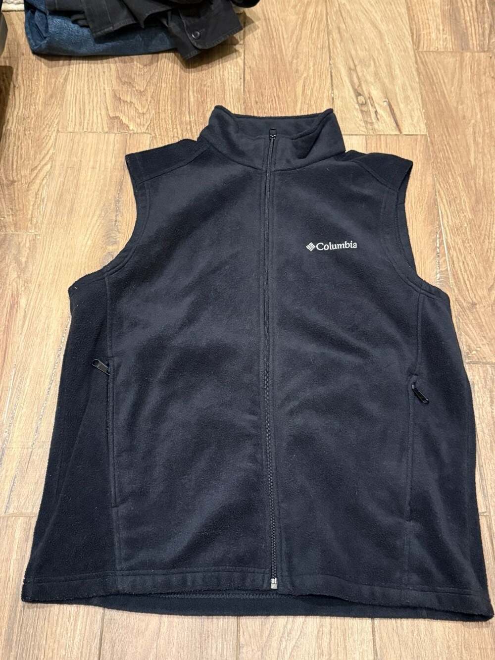 Columbia Mens Black Full Zip Fleece Vest Size M